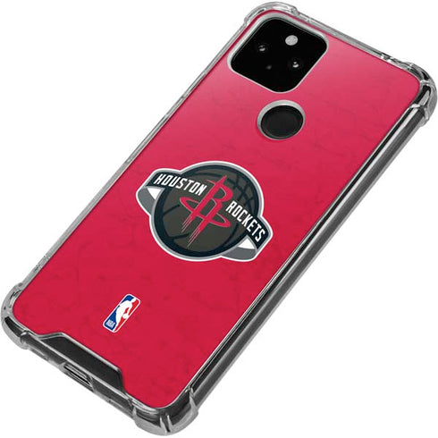 NBA Houston Rockets Distressed Google Pixel 4a 5G Clear Case